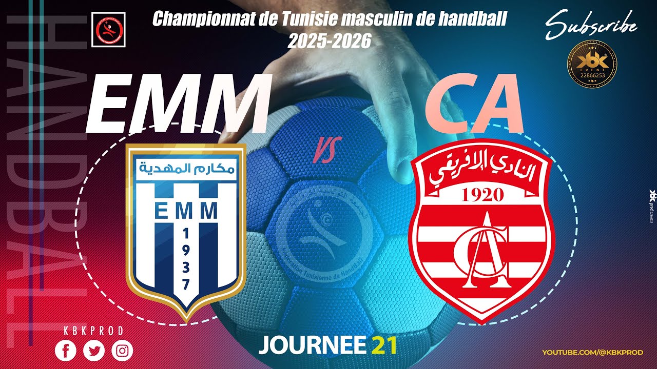 🇹🇳🤾J21🏆🇹🇳 #el_makarem_de_mahdia   🆚 #club_africain     #D'Elite HAND Tunisie 25-26#FTHB