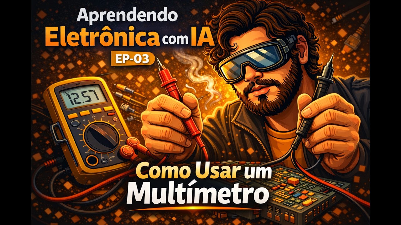 Aprendendo Eletrônica do ZERO com IA | EP-03 | Como Usar um Multímetro (Guia para Iniciantes)