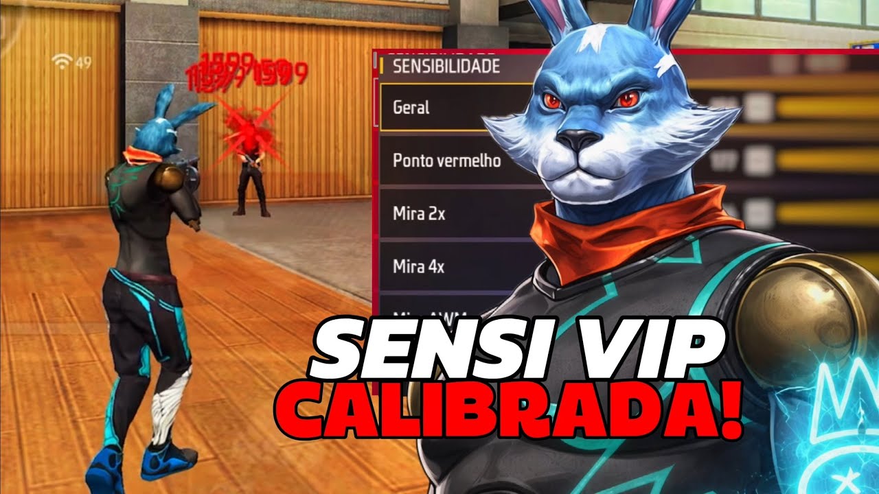 SENSI VIP XITADA 2026 NOVA ATUALIZA&Ccedil;&Atilde;O Com e sem DPI Para dar FULL VERMELHO!! Free Fire - K7 FF