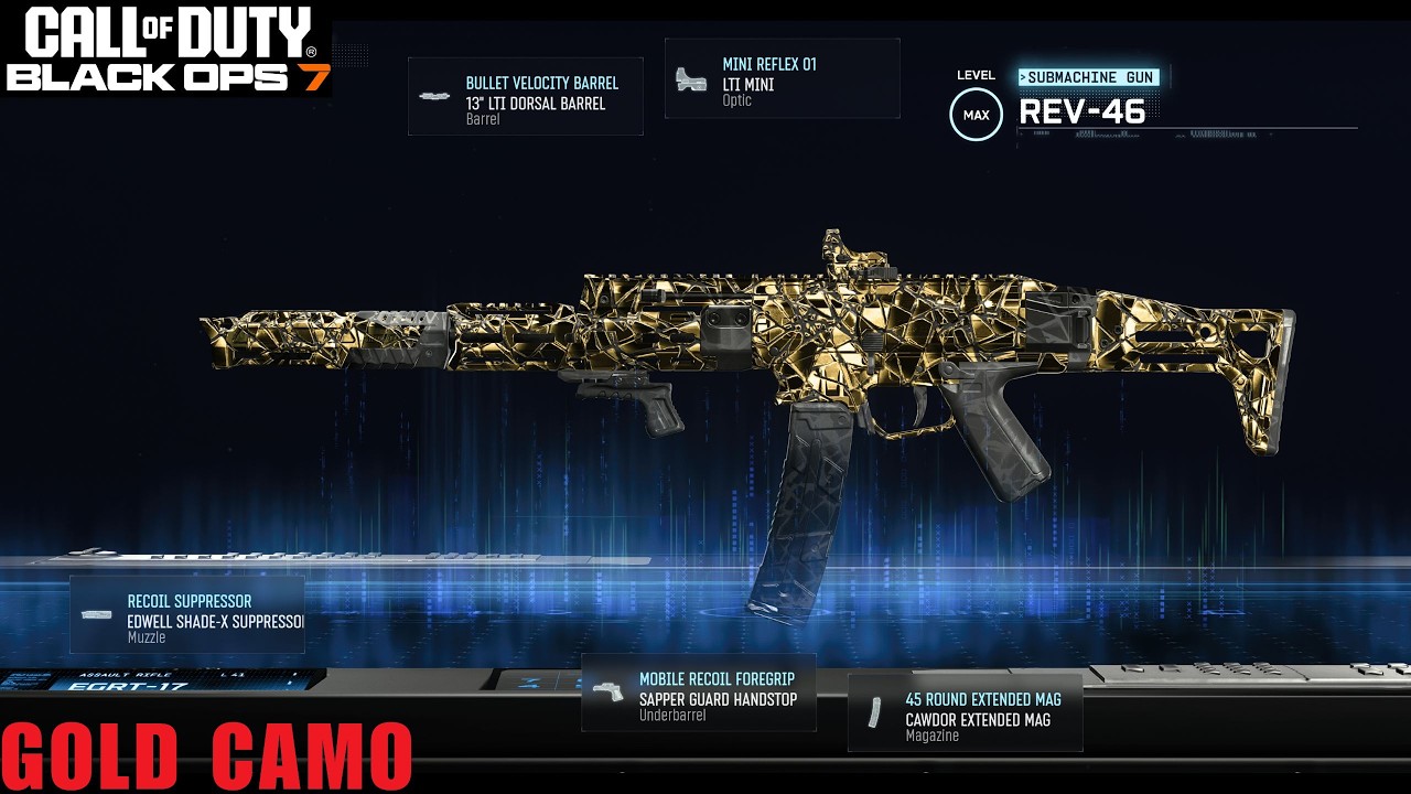 GOLD CAMO UNLOCK REV-46 SMG - Call of Duty Black ops 7 #codbo7 #rev46 #cod
