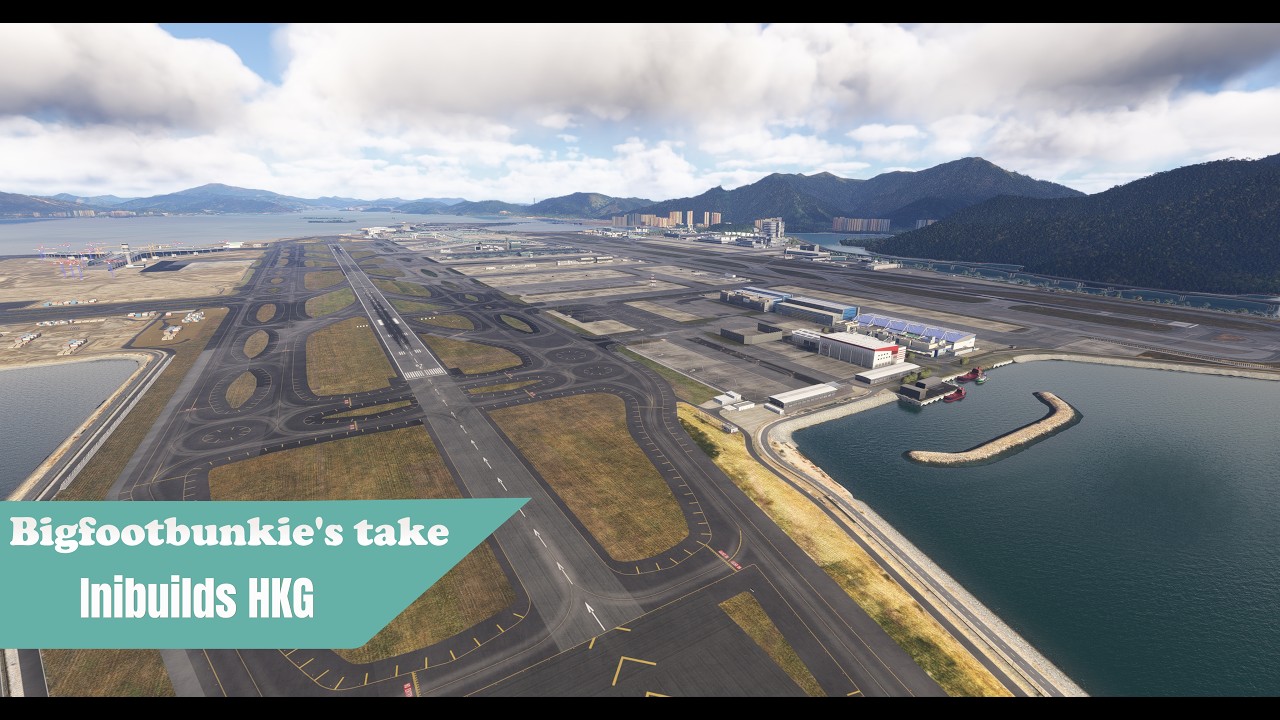 Hong Kong International Airport Scenery Review | Flight Simulation #inibuilds  #msfs2024