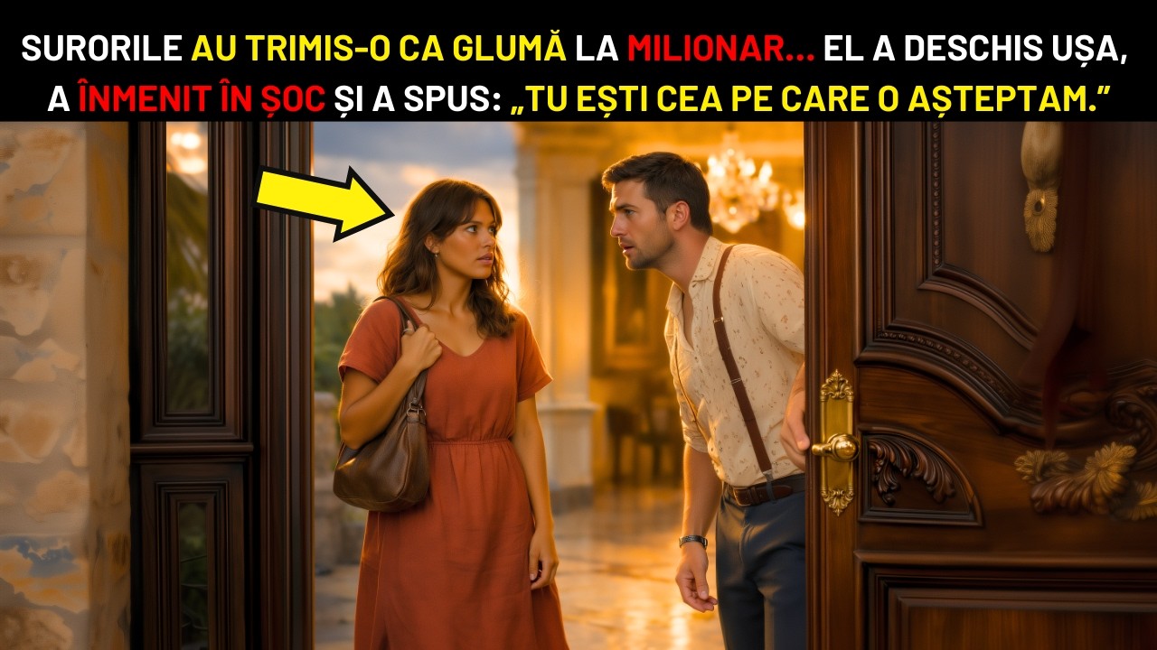 SURORILE AU TRIMIS-O ÎN GLUMĂ LA MILIONAR...EL A DESCHIS UȘA, ȘOCAT:'TU EȘTI CEA PE CARE O AȘTEPTAM'