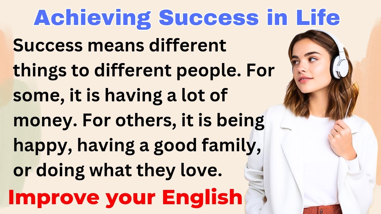 Achieving Success In Life | Improve your English | Everyday Speaking | Level 1 | Shadowing Method