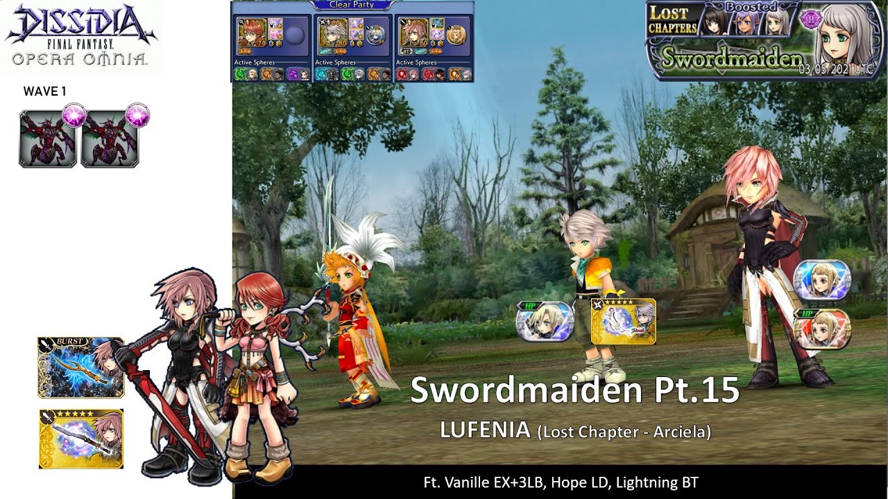 DFFOO GL (Swordmaiden Pt.15 LUFENIA) Vanille, Hope LD, Lightning BT