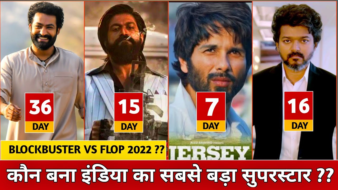 Jersey Vs KGF Chapter 2 Vs Beast Vs RRR Box Office Collection, Jersey Full Movie Hindi 2022