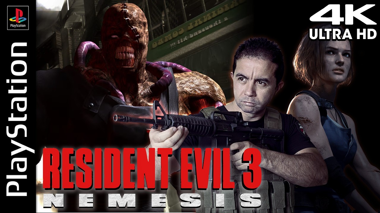 RESIDENT EVIL 3  PS1 1999!  REMASTER PC4K! ATÉ ZERAR! NEMESIS NA CAÇADA!