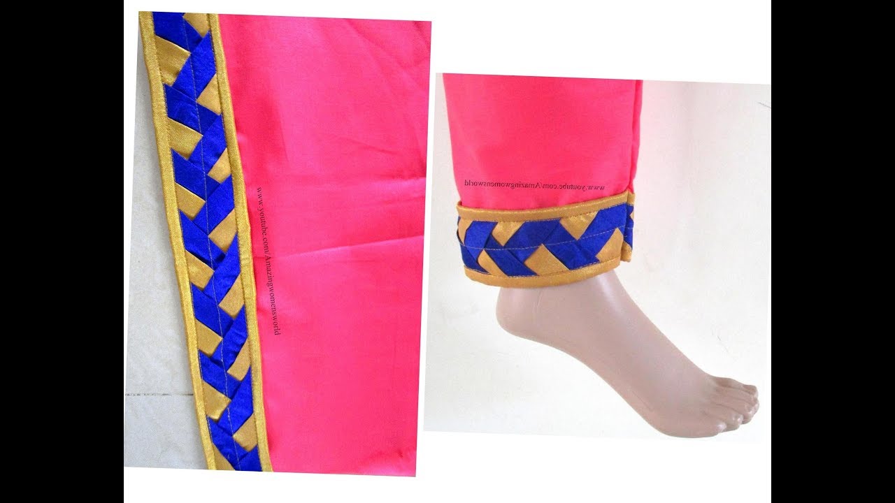 Beautiful Salwar Mohri / Pouncha Design - Easy Making - Complete Tutorial