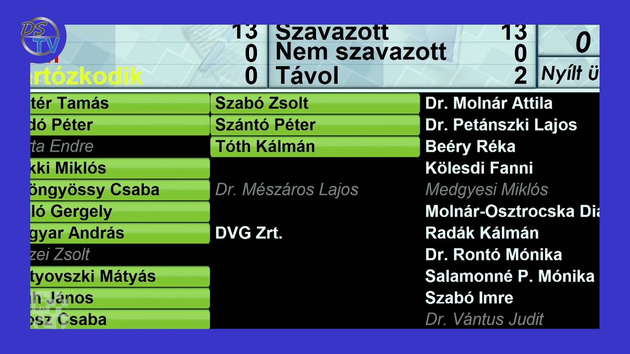 DSTV | 2026. március 13. Napi1 - MÁRCIUSI KÖZGYŰLÉS