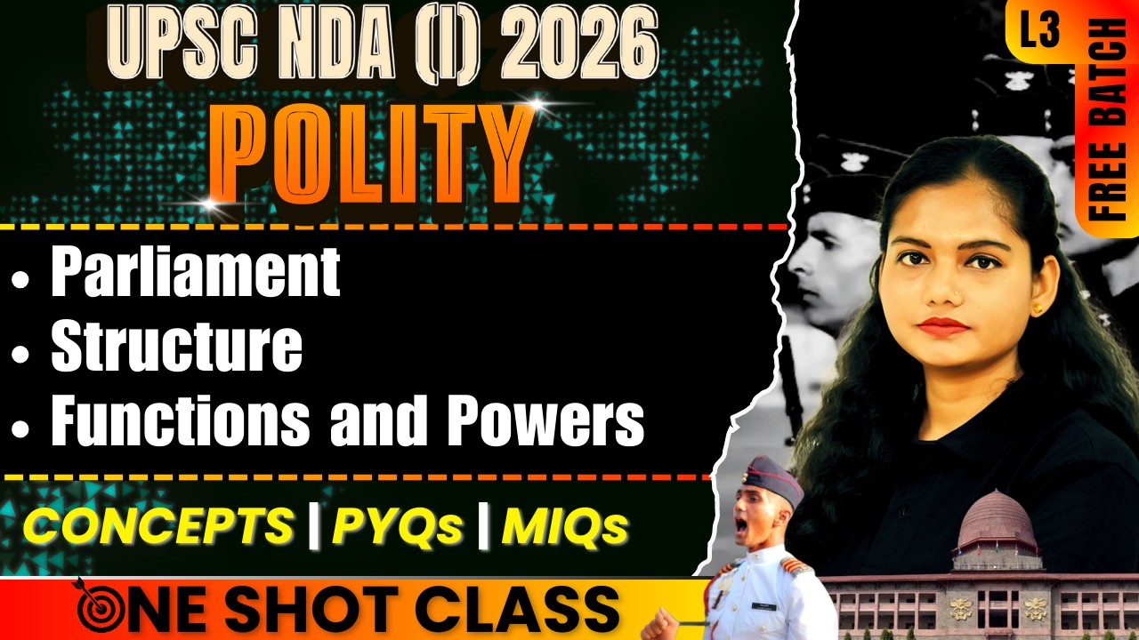 Polity For NDA 1 2026 Exam | Concepts | Important Questions | PYQs | FREE BATCH | Marathon