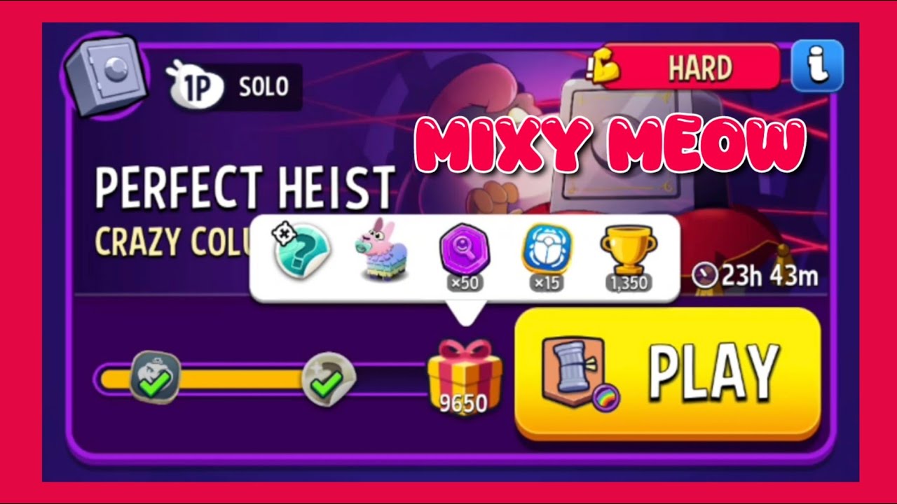 Hard crazy column solo challenge|perfect heist|match masters