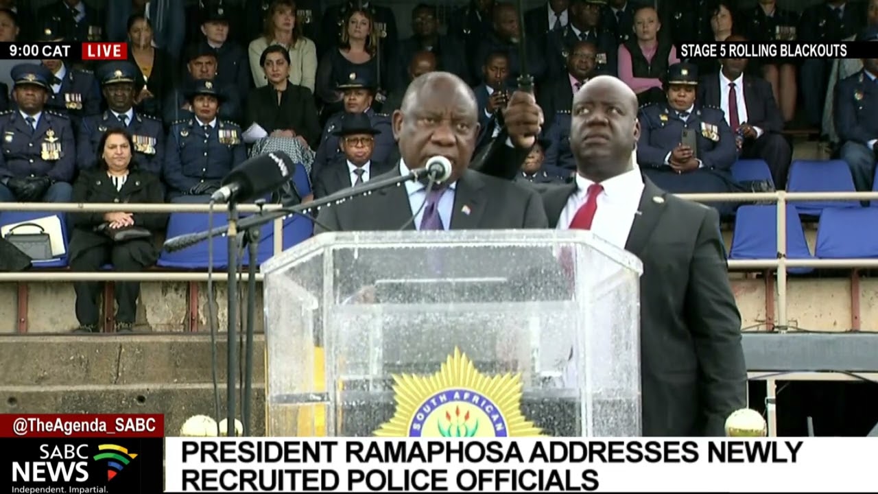 President Ramaphosa addresses passing out parade for newly trained police officers