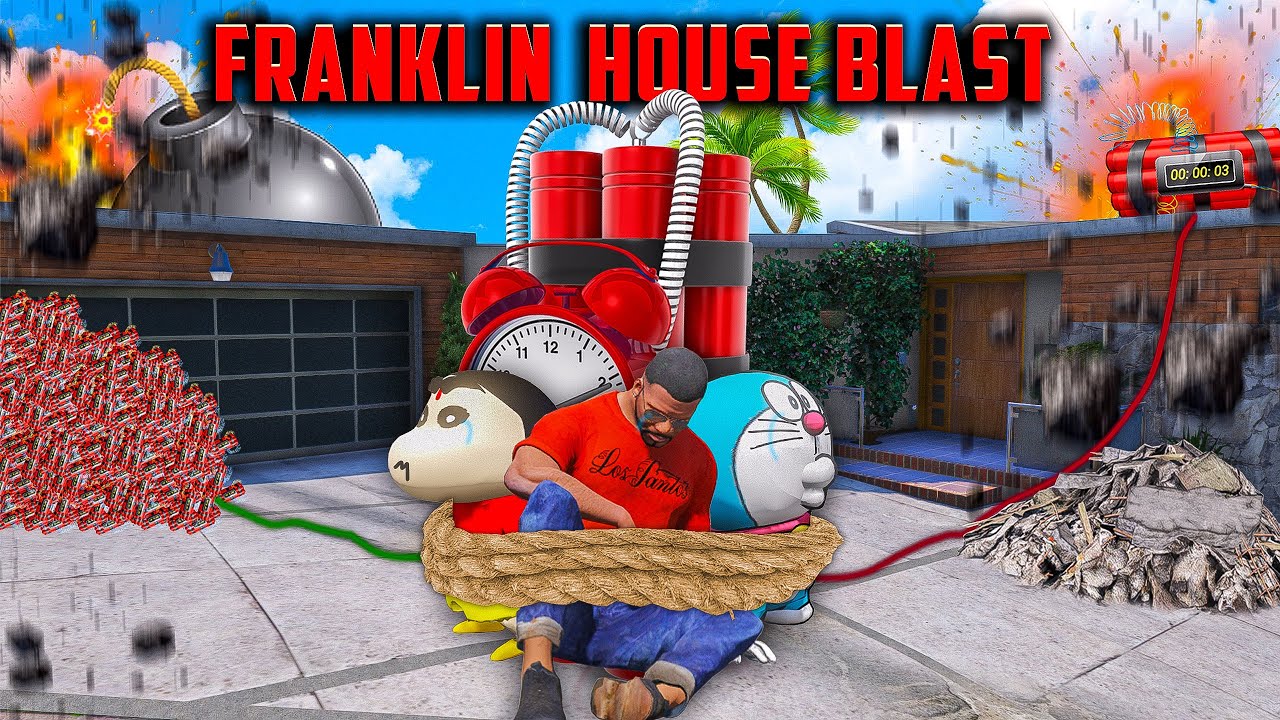 Avengers Blast😱 Franklin And Shinchan😂 House For Their Ultimate Revenge🔥 In GTA 5 !😱 #gta5