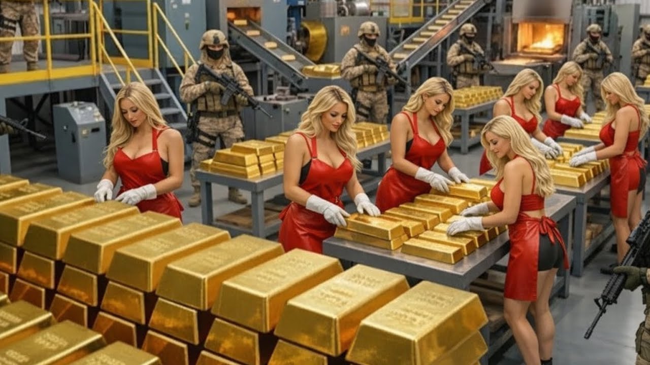 Dentro de la MAYOR fábrica de oro – De la minería a los lingotes de oro de lujo (proceso completo)