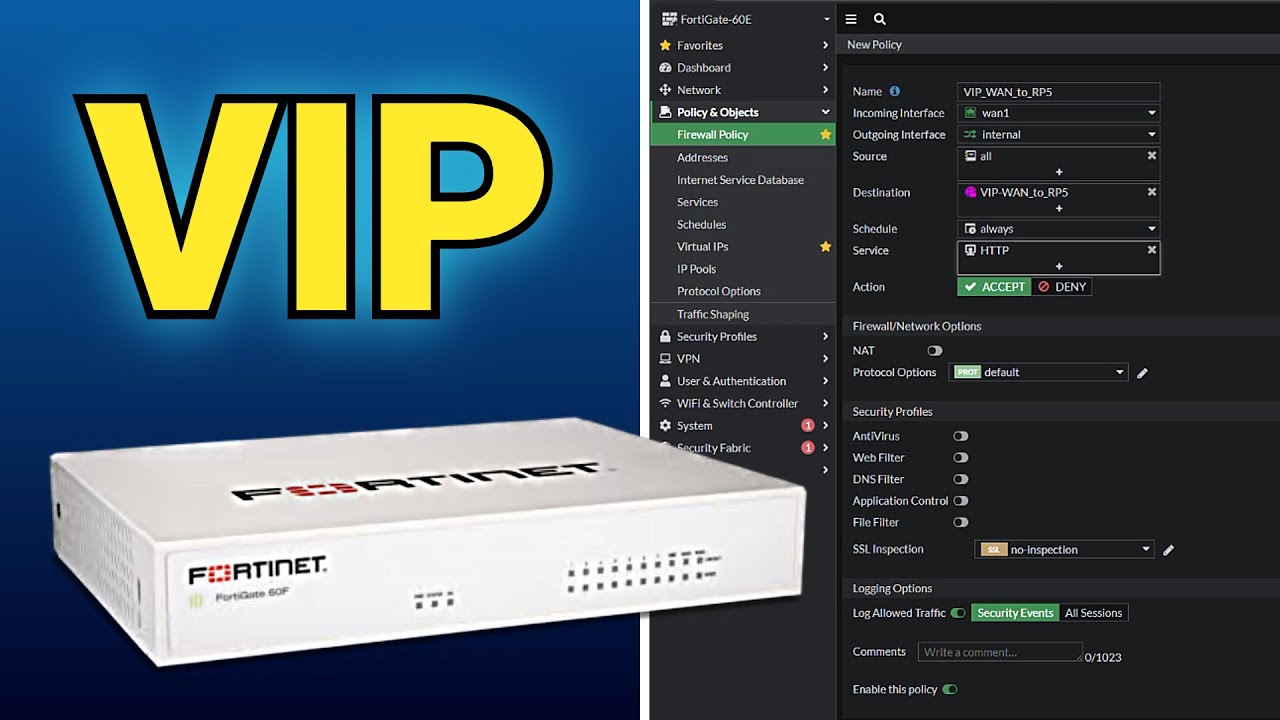 FortiGate Virtual IP (VIP) & Port Forwarding Configuration Guide
