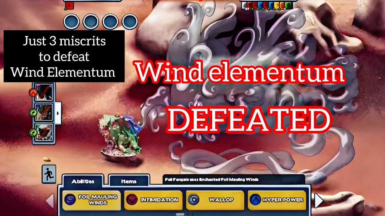 How to defeat wind elementum with just 3 miscrits 😱😱😱 |#miscrits #miscrits2025 #miscritsreborn #game