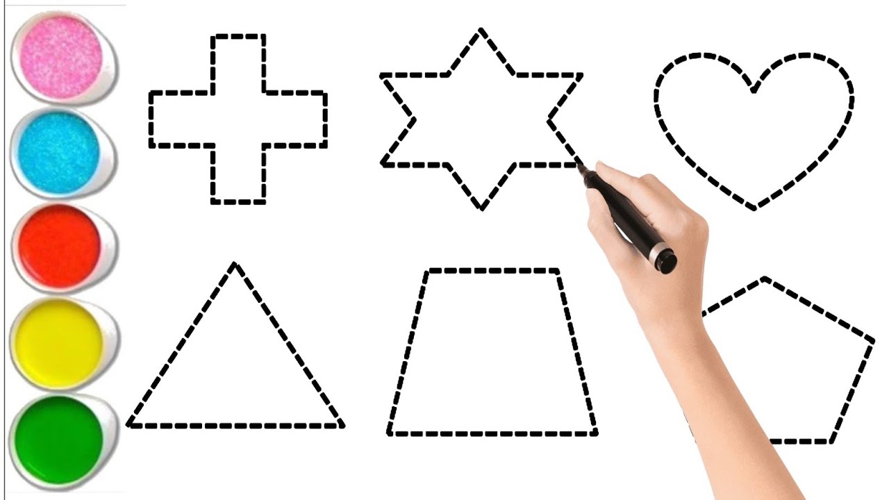 2D shape song preschoool drawing shape song