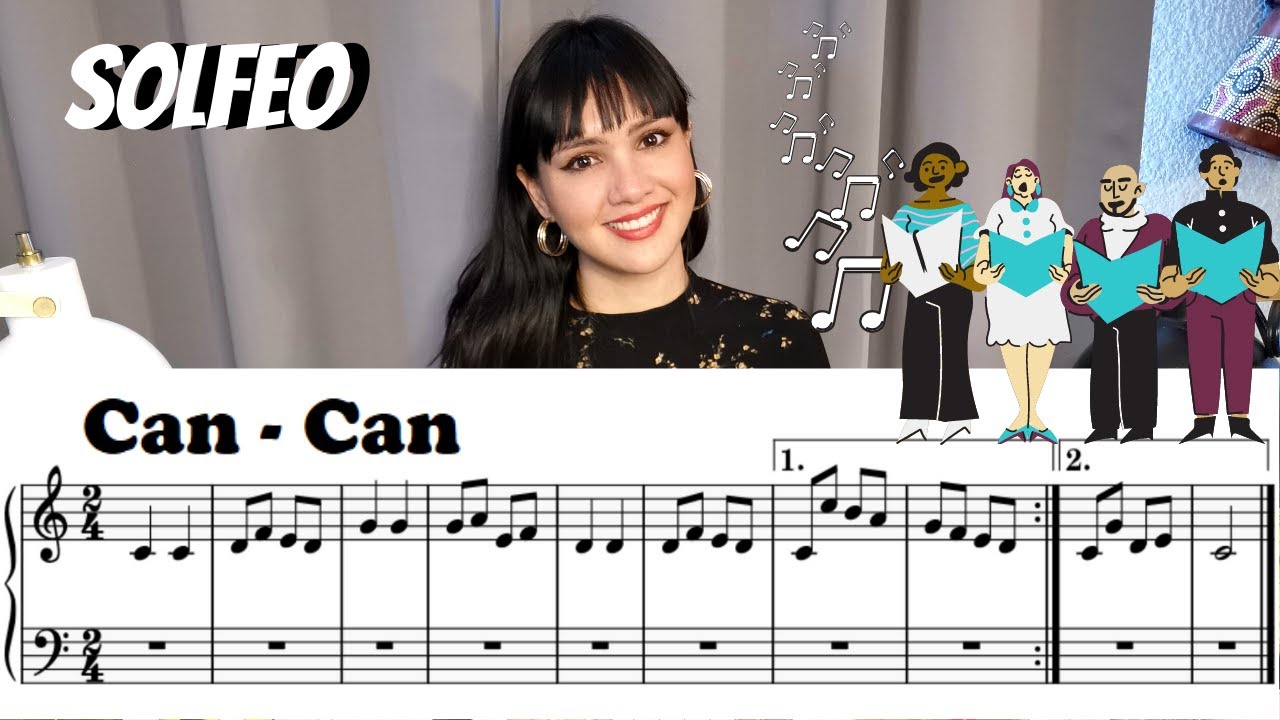 CLASE DE SOLFEO 4, PARA PRINCIPIANTES | LEER PARTITURAS | CAN-CAN | MARCELA 🎵