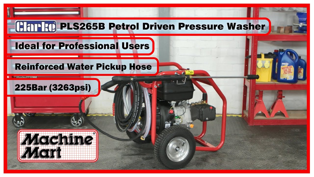 Clarke PLS265B Heavy Duty Petrol Driven Pressure Washer
