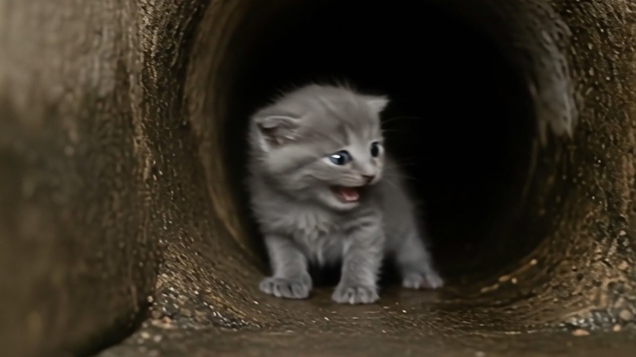 He heard a tiny voice from the dark drain... The secret inside 🐾