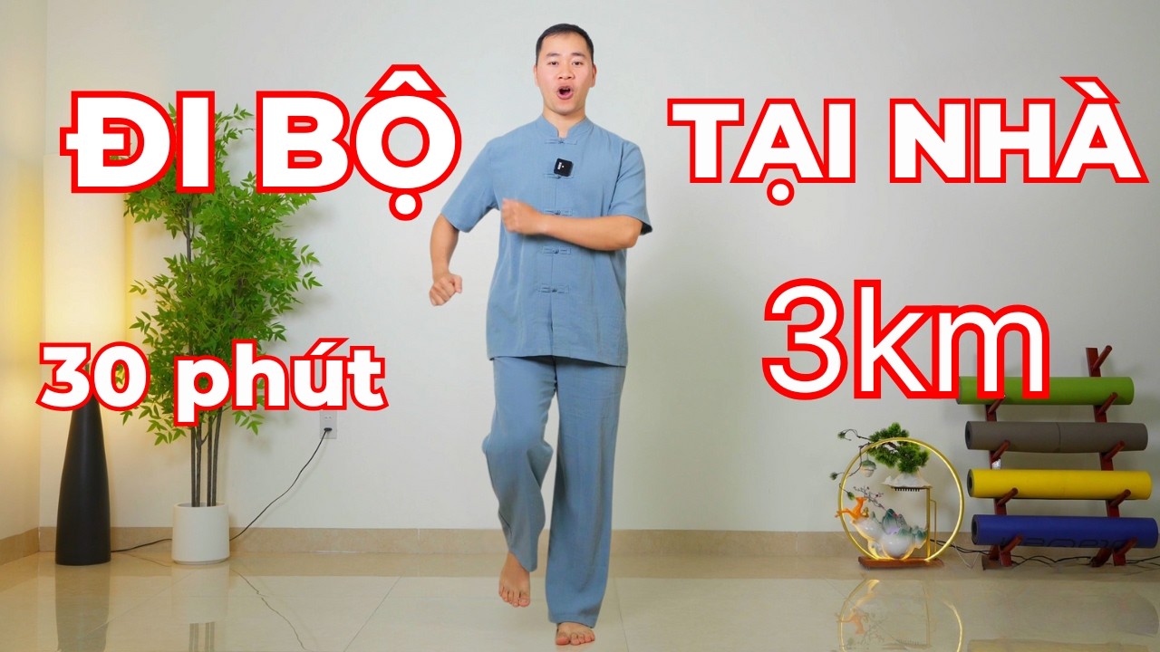 Bài tập đi bộ 30 phút | Đi bộ 3 km tại nhà | Đi bộ cùng Hải Ninh | Hải Ninh Yoga