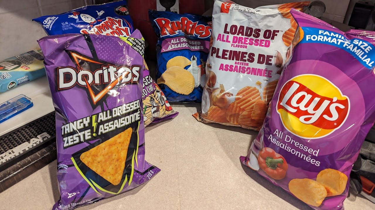 American Tastes Canadian All Dressed Flavored Potato Chips + New Tangy All Dressed Doritos!