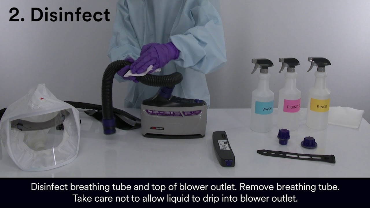 Cleaning and Disinfecting the 3M  Versaflo  TR 600 PAPR