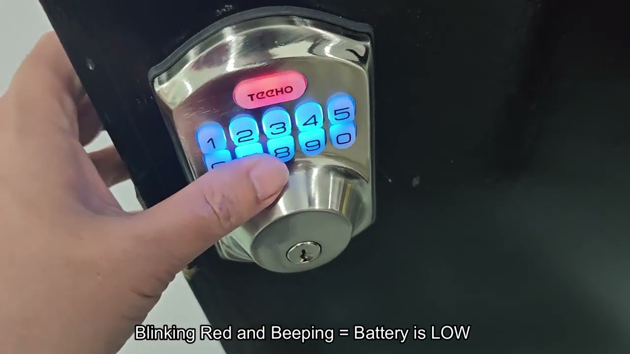 Teeho Door Lock Flashing Red, Green and Beeping Meaning