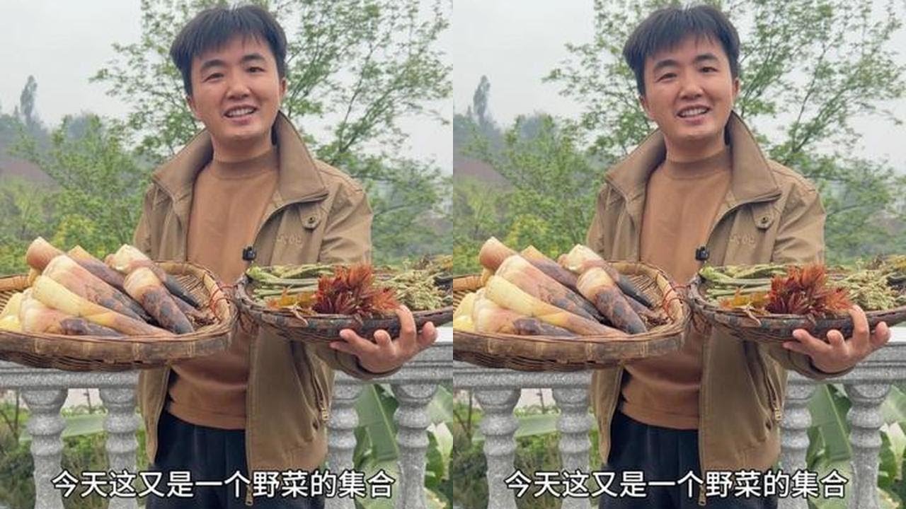徐三娃山里摘刺龙苞，搭配香椿蕨菜雷竹笋，带大家尝尝春天的味道#我的乡村生活 #刺龙苞 #香椿 #春天的味道 #竹笋