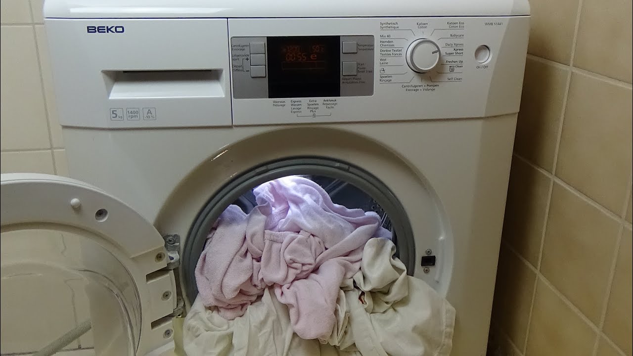 Daily Xpress wash 50 degrees BEKO WMB 51441 washing machine program, test example movie #325