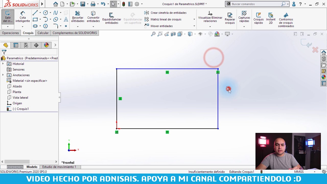 Lección 1.3 - Modelado paramétrico - Curso SolidWorks CSWA CSWP