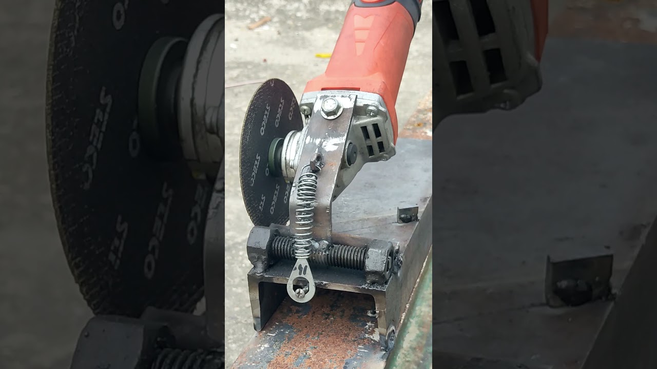 homemade metal cutter using grinder #homemadetools #metalcutter #tools