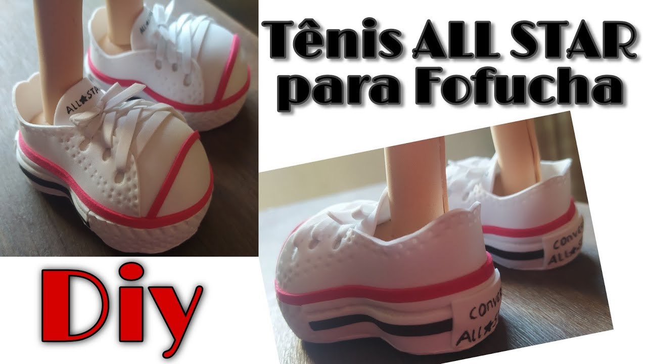 Fofucha porta papel toalha de EVA - Parte 1 - TÊNIS ALL STAR