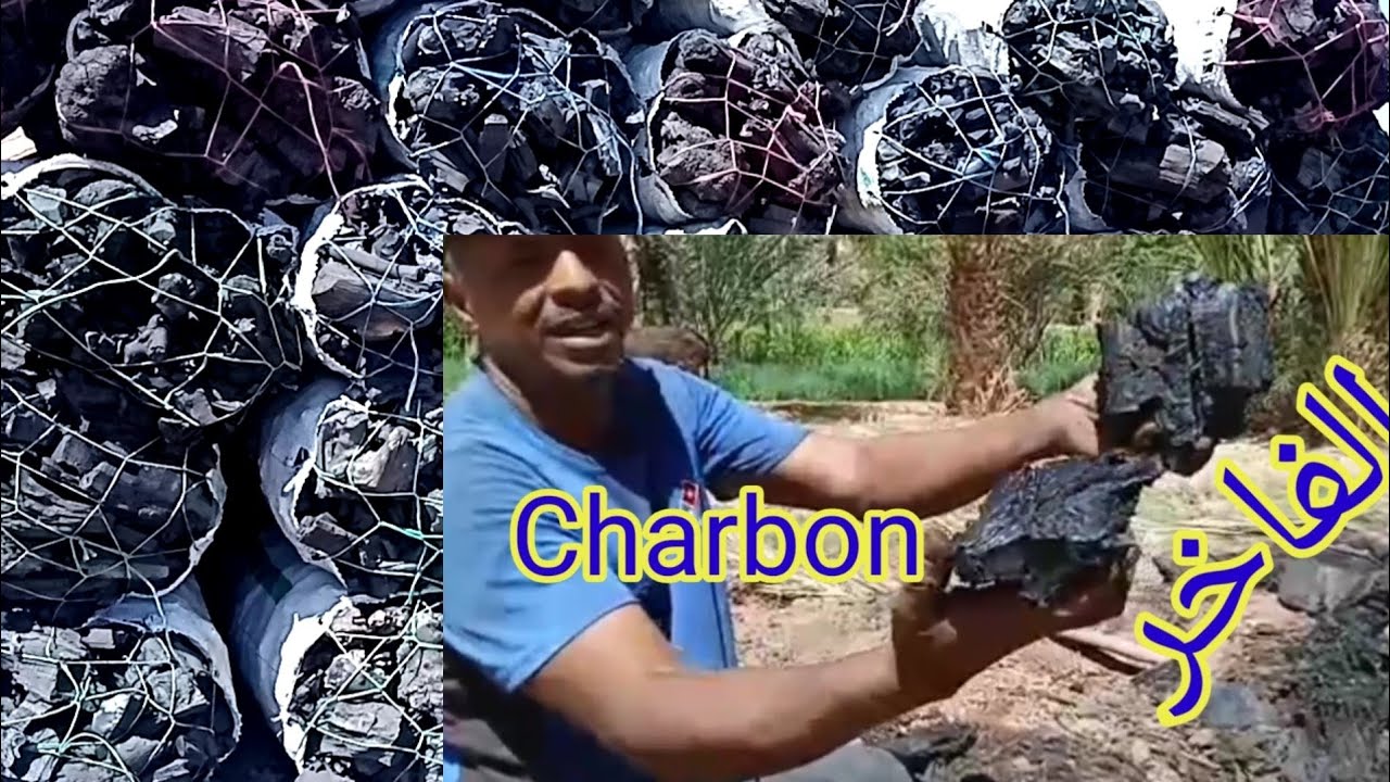 صناعة الفاخر أو الفحم على يد المعلم الزاكوري في الكوشة التقليدية #charbon##coal#الفحم
