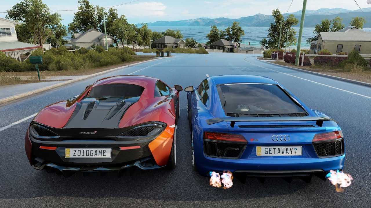 Forza Horizon 3 Online - McLaren 570S Coupé VS Audi R8 V10 Plus - GoPro ‹ ZoiooGamer ›
