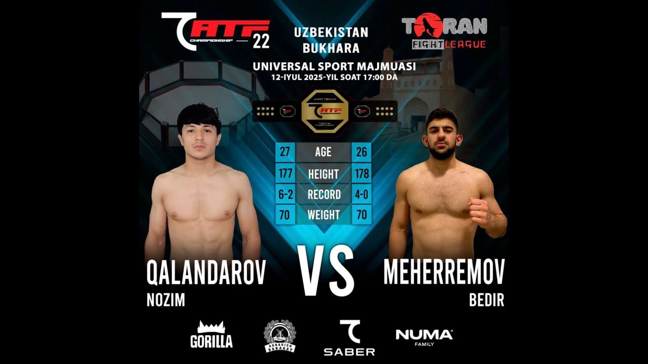 ATFC 22: Нозимжон Каландаров vs Бадир Мехеррамов - полный бой