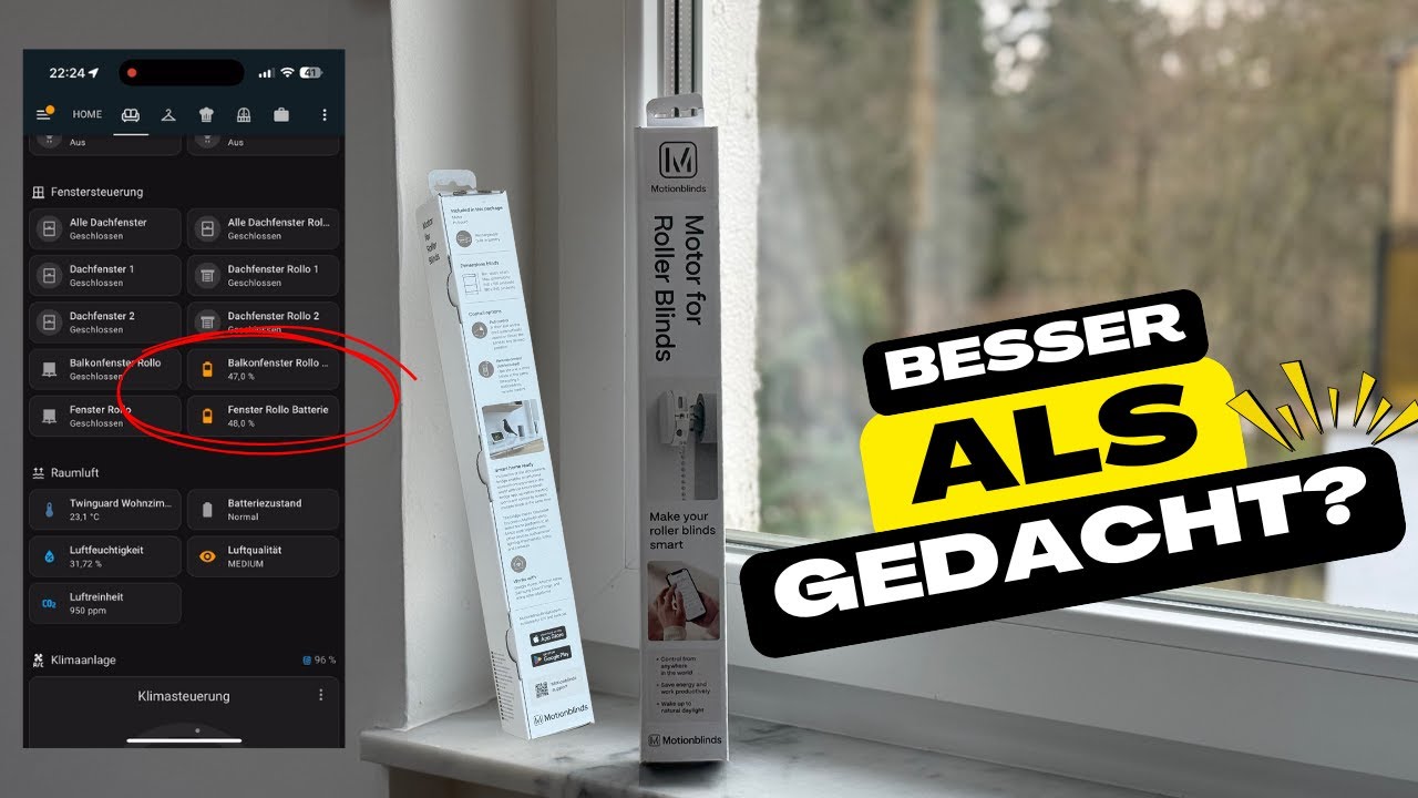 Smarte elektrische Innenrollos, auch für homeassistant! 
