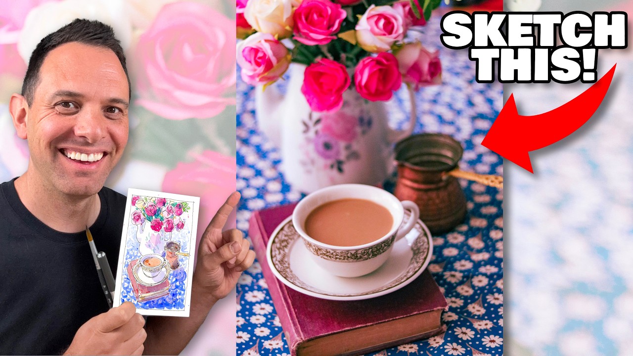 Urban Sketching For Beginners: Vibrant Still Life Step-by-Step (Shortened)