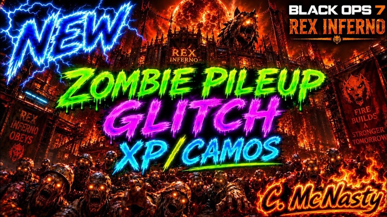 BO7 NEW EASY Zombie Pile Up Glitch Rex Inferno