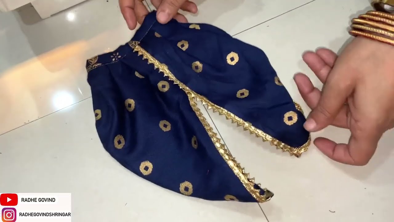 Krishna dhoti pant making tutorial/easy and simple way 💜💛