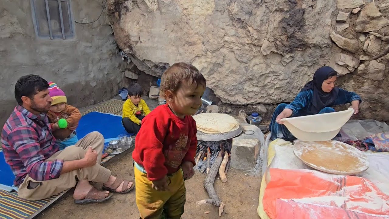 Challenges of nomadic life: Baking bread by shahin