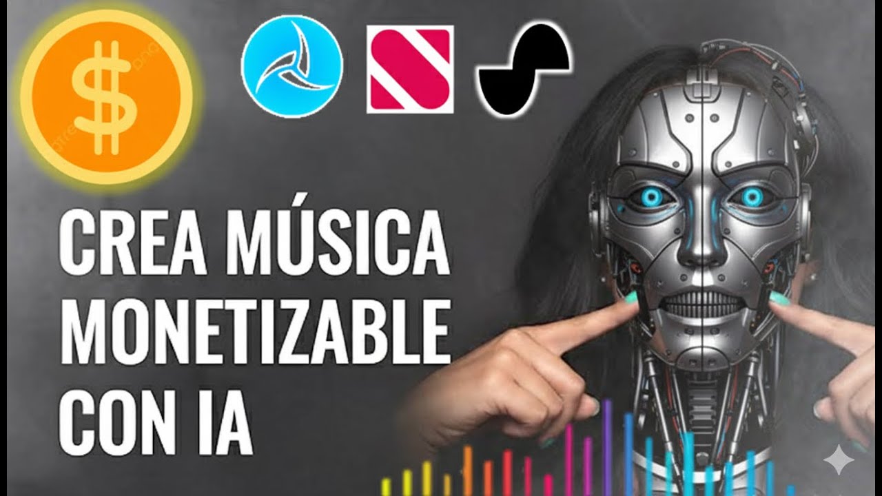 Mejores IA para crear MUSICA Gratis MONETIZABLE  en 5 Minutos y Gana Dinero! 🚀