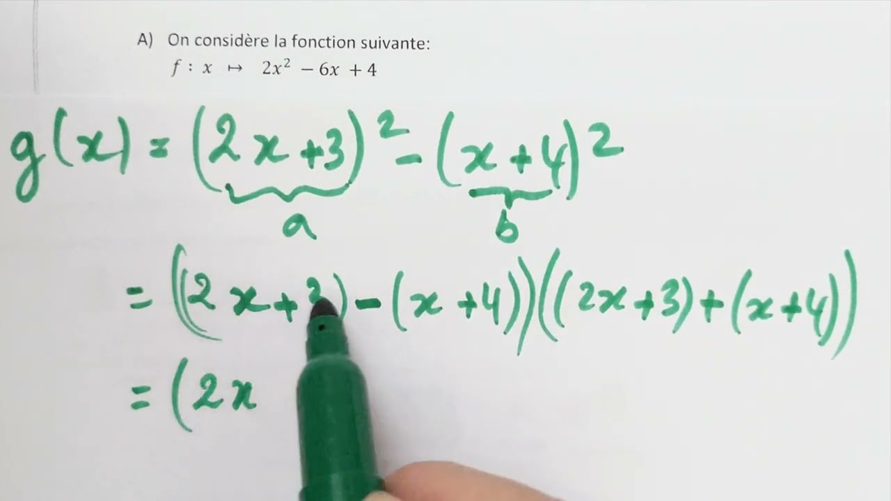 #3ème #Exercice_maths_brevet  : calculer image, antécédents ,factoriser, résoudre une équation....