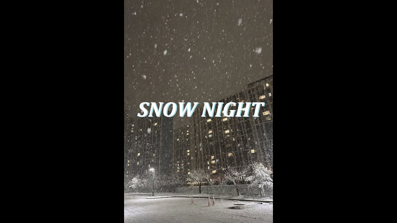 [Meditative BGM/1hr] 🌨️ 고요한 도심의 밤 ❄️ Quiet Urban Snowfall Ambient 🌨️