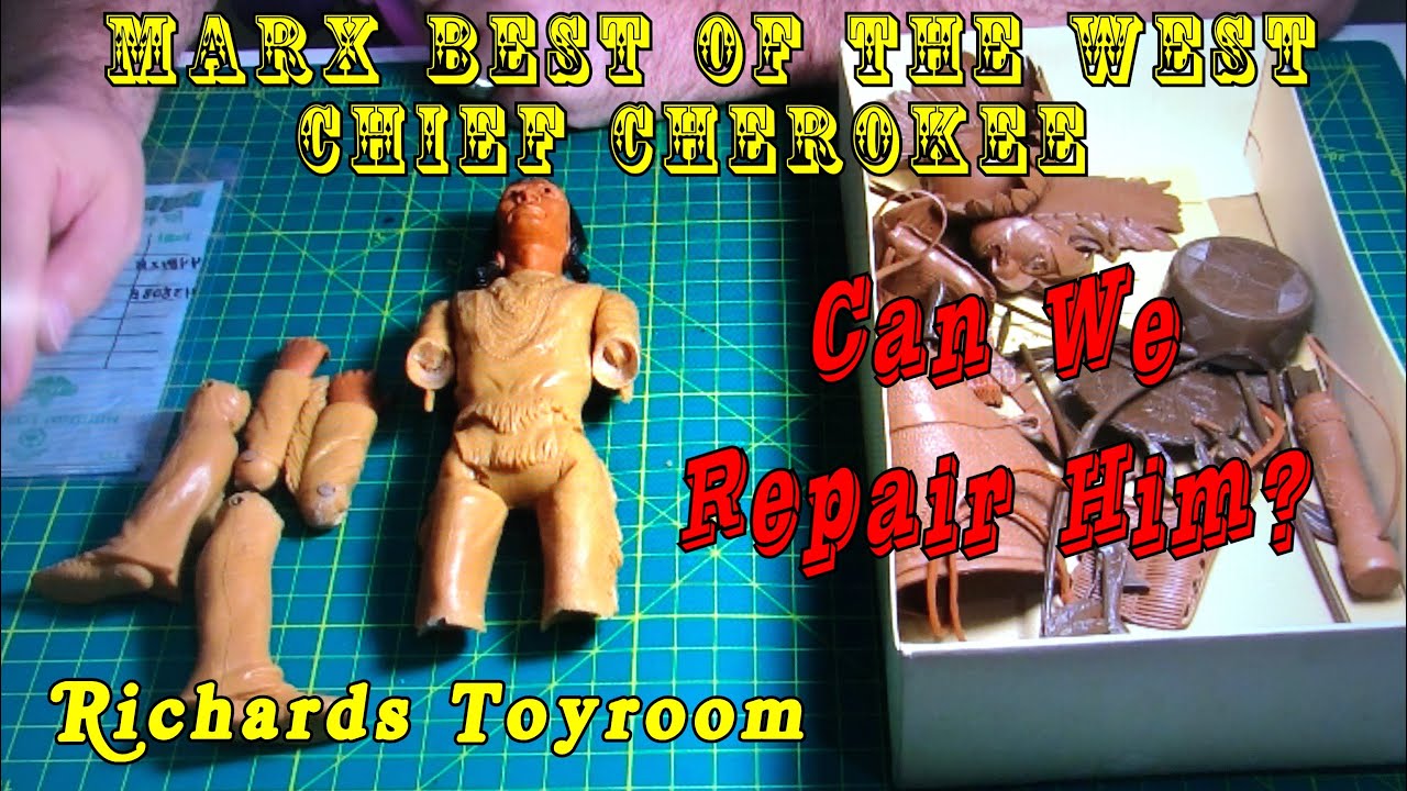 Broken 1960s Marx Chief Cherokee. Can We Repair Him?