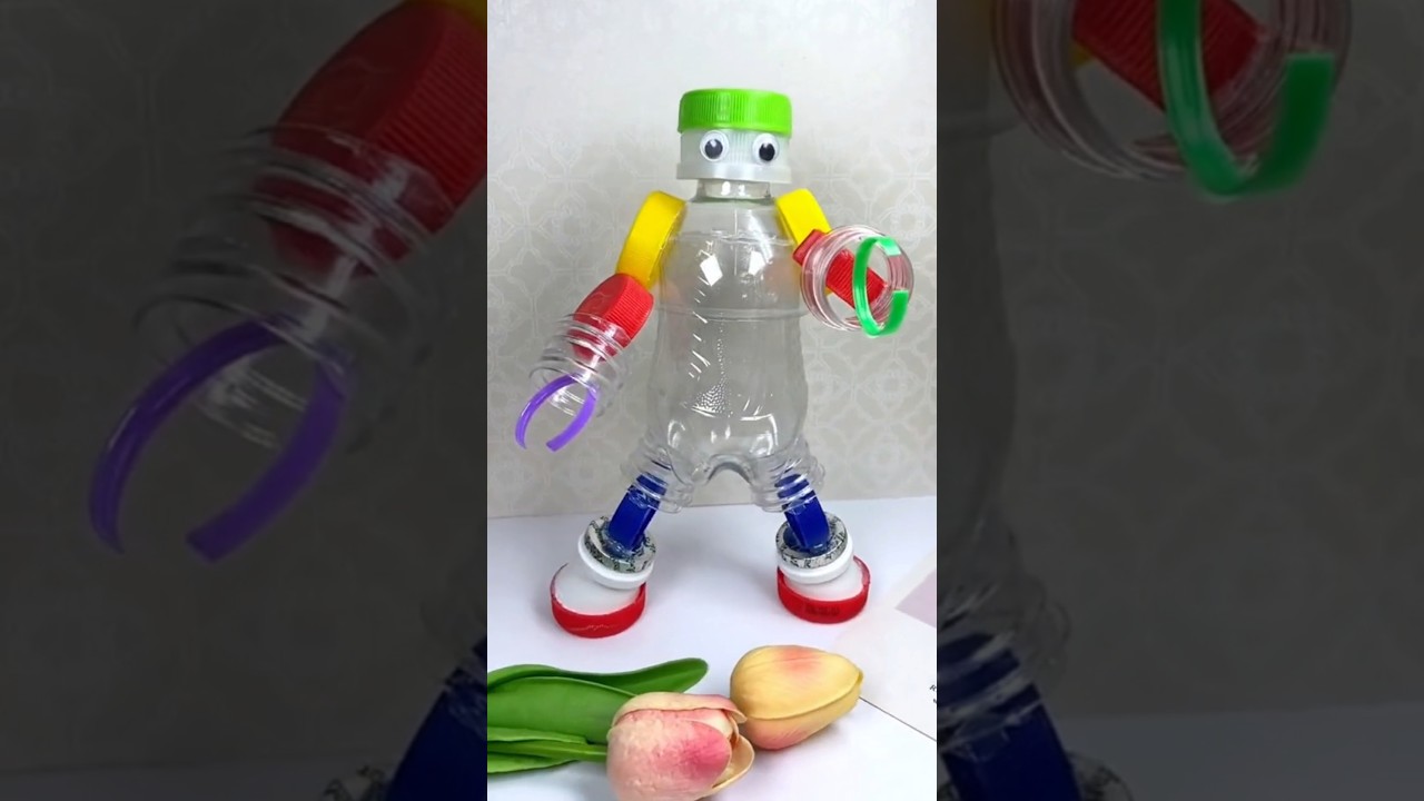 Plastic bottle craft #diy #bottleart #recyclecraft #recycling #ironman #shorts