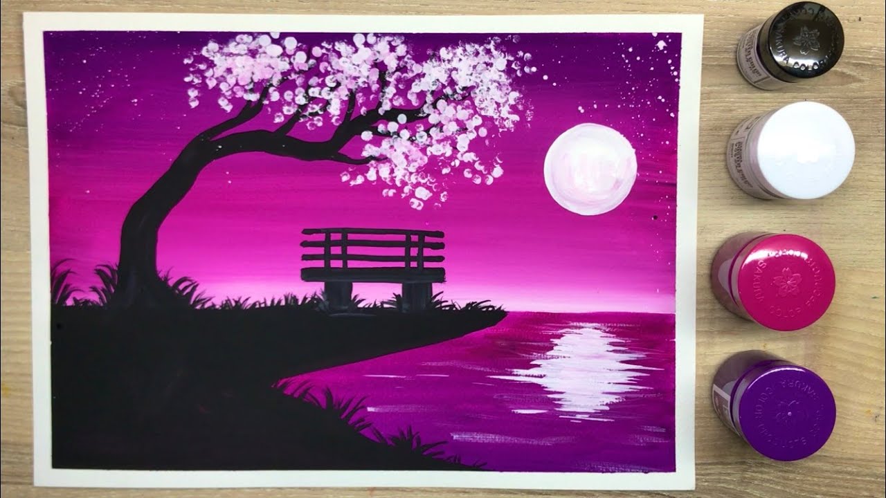 Ep.55 A Lonesome Night Painting Tutorial | สอนวาดภาพคืนอันเงียบเหงา