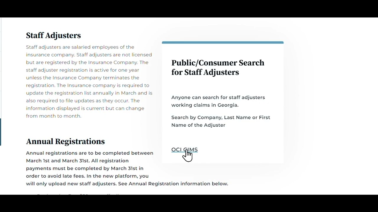 What the consumer sees   Staff Adjuster