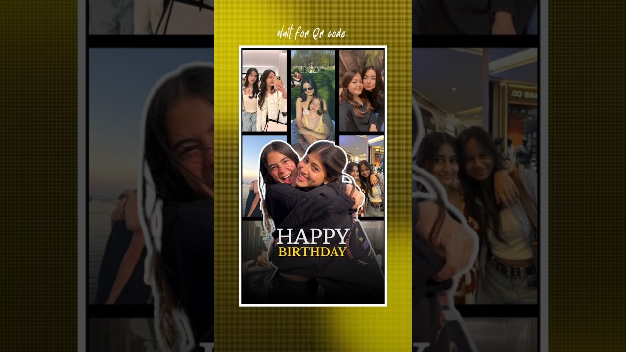 Birthday Special Video | Easy Birthday Editing Template | VN Template QR 🎁 #birthdaygreetings