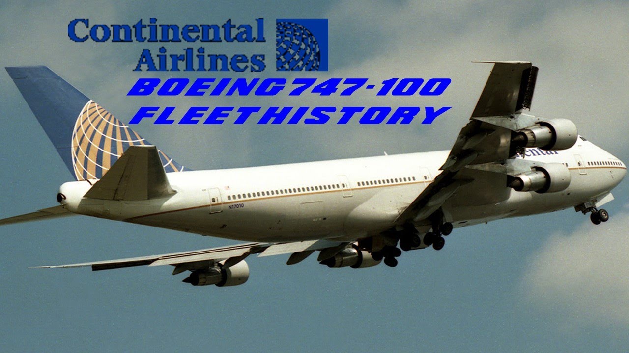 История парка самолетов Boeing 747-100 авиакомпании Continental Airlines (1970–1976/1987–1996)