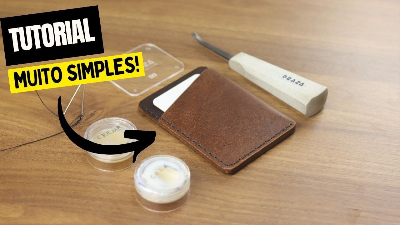 Tutorial de artesanato: Como fazer uma carteira em couro com kit Primeira Carteira